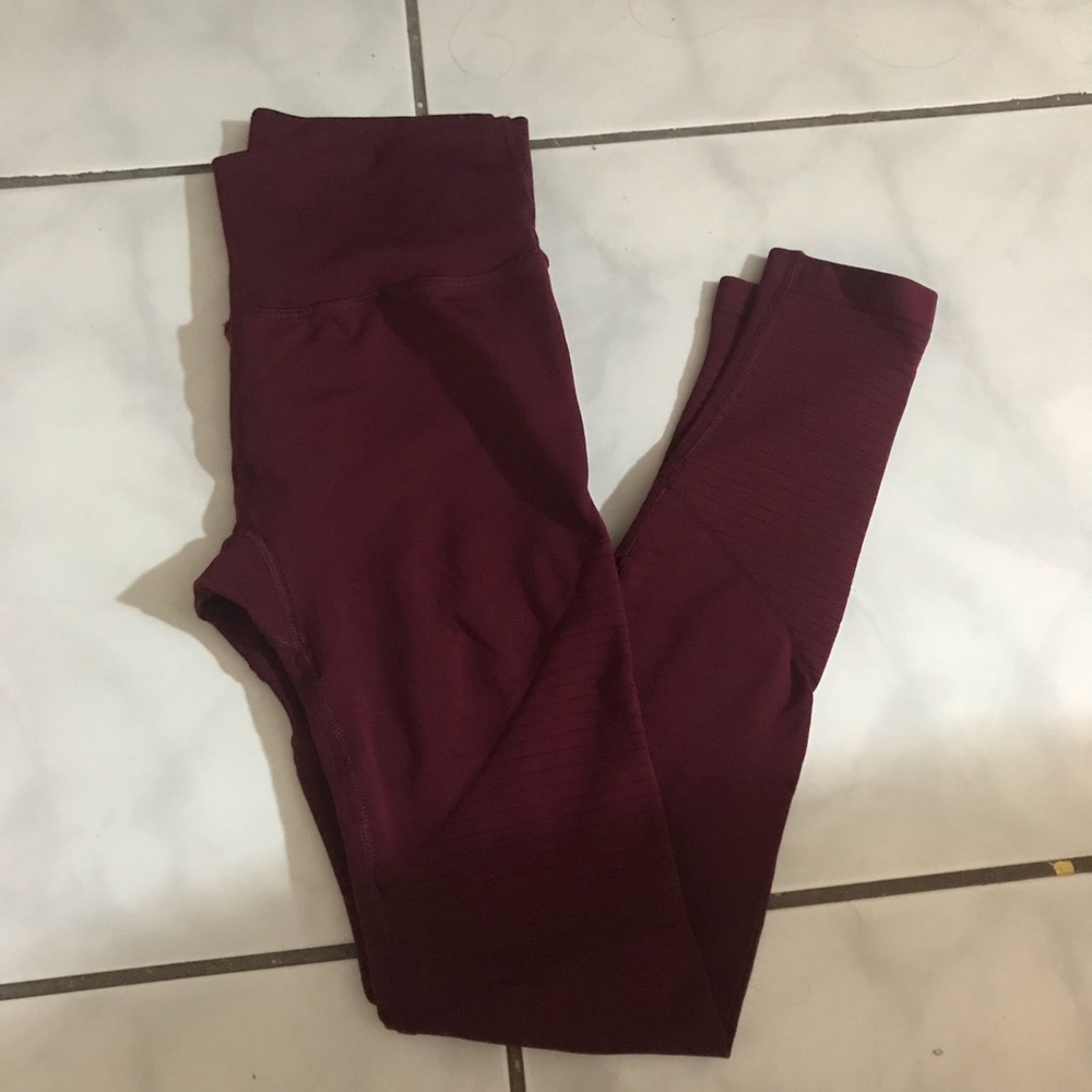 Alphalete maroon Moto leggings